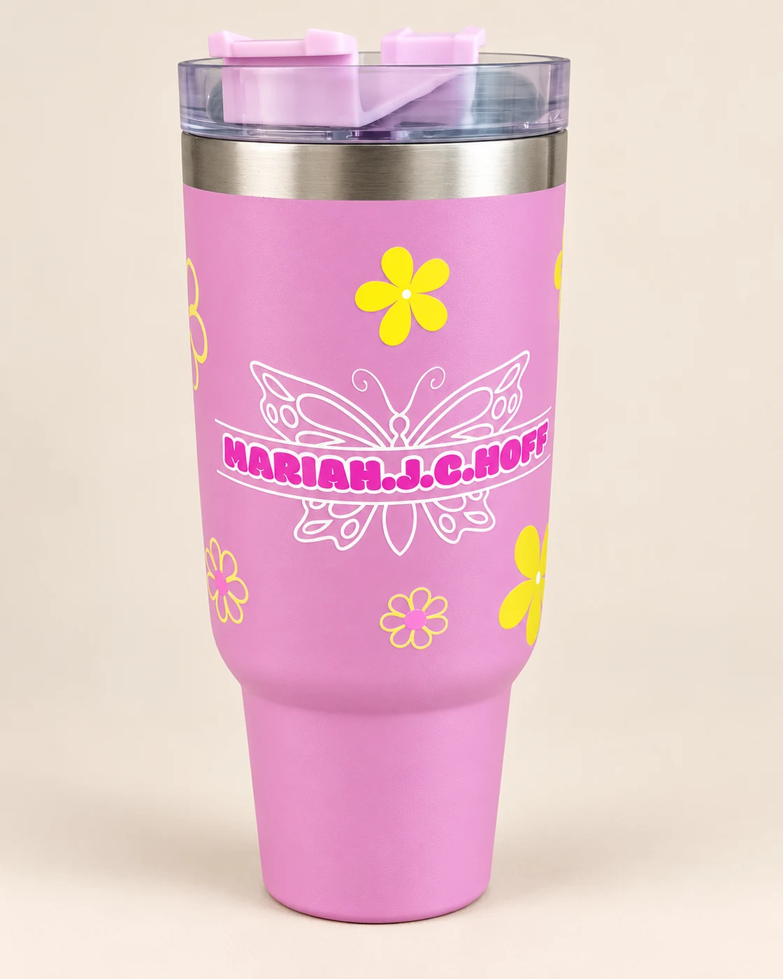 Copo térmico rosa